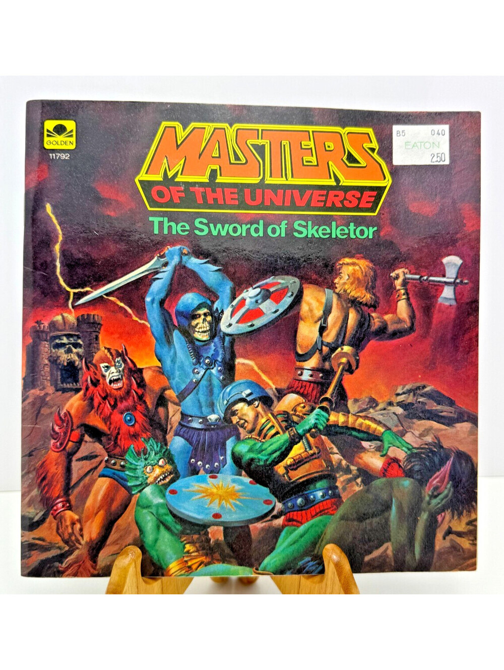 Vtg 1983 Masters of the Universe HeMan Sword of Skeletor Golden Children's Book